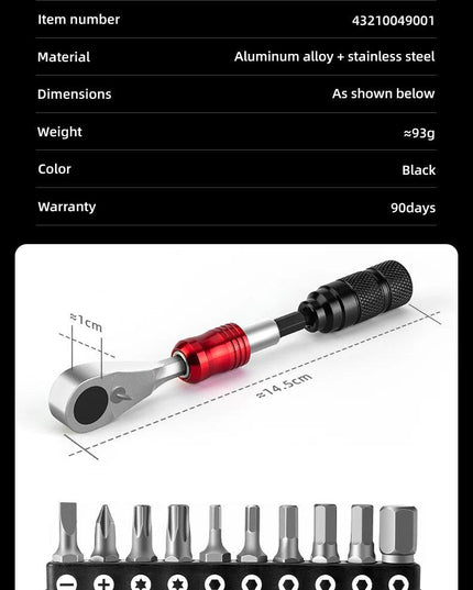 ROCKBROS Bicycle Repair Tool Kits 72 Tooth Ratchet Wrench Set Torque Screwdriver Motorcycle Repair Kit Portable Maintenance Tool