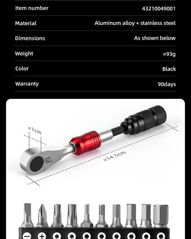 ROCKBROS Bicycle Repair Tool Kits 72 Tooth Ratchet Wrench Set Torque Screwdriver Motorcycle Repair Kit Portable Maintenance Tool