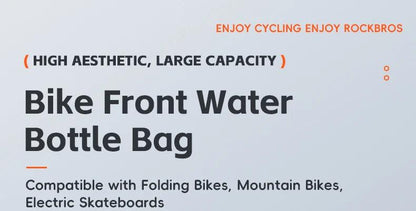 ROCKBROS Bicycle Bag Front Bag Water Bottle Bag 1.5L Folding Bike Mountain Road Bike Riding Bag Adjustable Large-caliber Bag