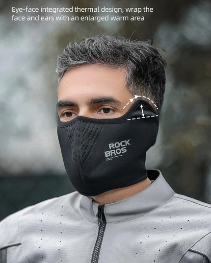 ROCKBROS Warmer Face Mask Windproof Motorcycle Fleece Sport Scarf Outdoor Face Protection Balaclava Bicycle Running Cycling Cap