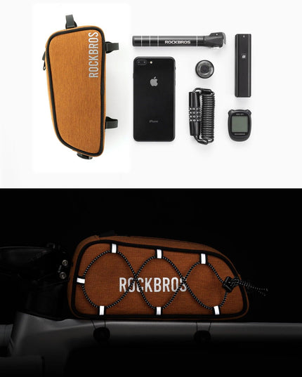 ROCKBROS ROAD TO SKY Cycling Bag Large Capacity Bicycle Front Tube Bag Long Distance Riding Head Beam Hanger Bag Bike Accessory