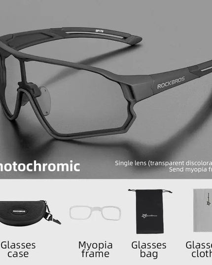 ROCKBROS Cycling Glasses Photochromic MTB Road Bike Glasses UV400 Protection Sunglasses Ultra-light Sport Safe Eyewear Equipment