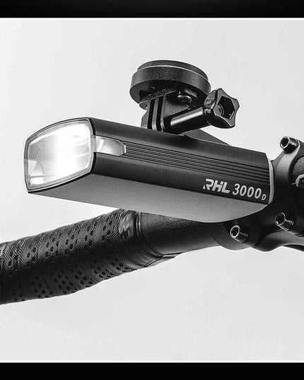 ROCKBROS 3000LM Bicycle Front Light 10000mAh Bicycle Light High Brightness Type-C Bike Lamp Road MTB Cycling Safety Front Lights