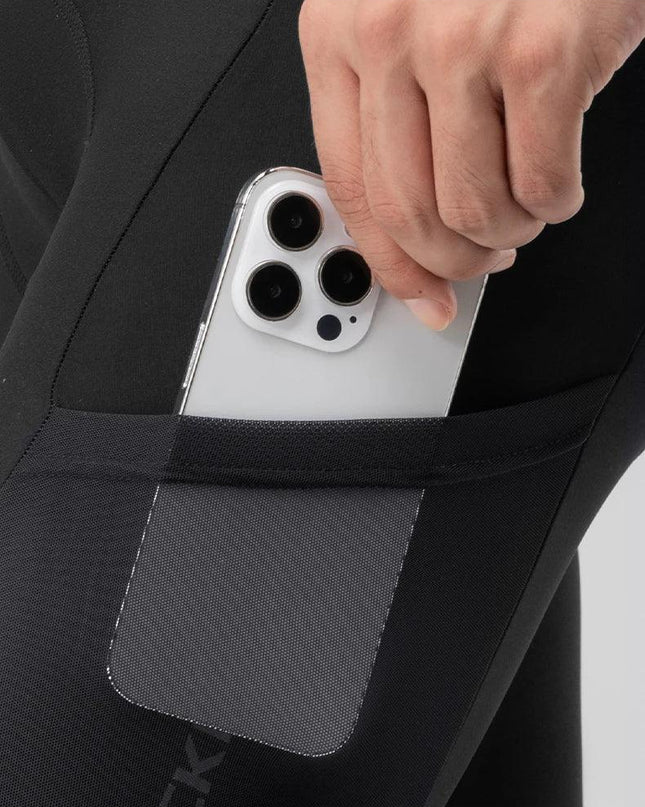 ROCKBROS Winter Cycling Bib Pants Breathable Long Pants Road Bike Pants Bib Tights 3D Cushion Padded Fleece Thermal Bicycle Pant