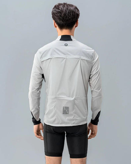 ROCKBROS Lightweight Cycling Jackets Windproof Bike Windbreaker Reflective Breathable Running Jacket Men's Coat With YKK Zipper