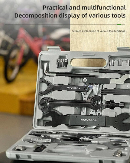 ROCKBROS Bicycle Tools Sets Box Cycling Tools Professional Bike Multifunction Bicycle Repair Tools Key Set Cycling Tools