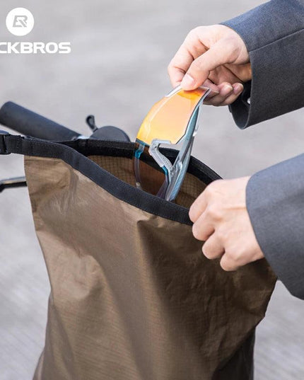 ROCKBROS Bicycle Front Bag Waterproof Handlebar Bag 2.5-4L Capacity Nylon Portable Bag for Folding Bike MTB Cycling Accessories