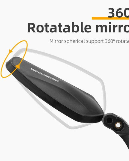 ROCKBROS Bicycle Mirror Handlebar Rear View Mirror Adjustable  Wide Range Back Sight Reflector Cycling Mirrors Bike Accessories