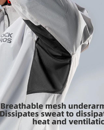 ROCKBROS Lightweight Cycling Jackets Windproof Bike Windbreaker Reflective Breathable Running Jacket Men's Coat With YKK Zipper