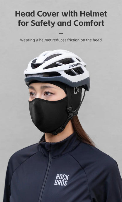 ROCKBROS Warm Windproof Cycling Cap Full Face Mask Fleece Thermal Helmet Head Cover Balaclava Ski Bicycle Motorcycle Head Hat