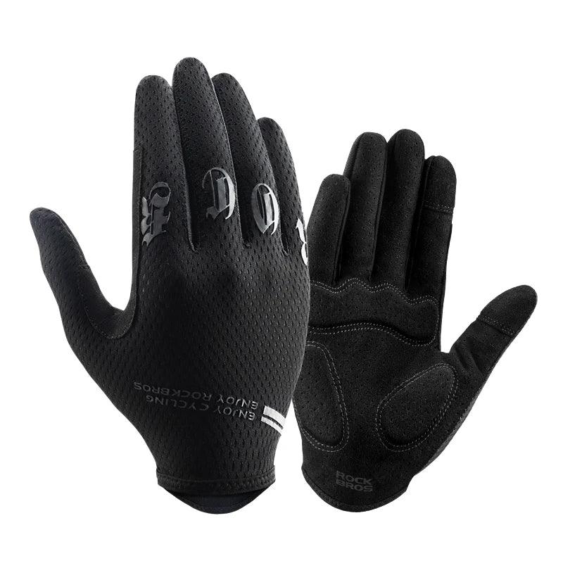 ROCKBROS Cycling Gloves Breathable Non-slip MTB Road Bike Gloves Touch Screen Outdoor Gym Fitness Fishing Bike Training Glove