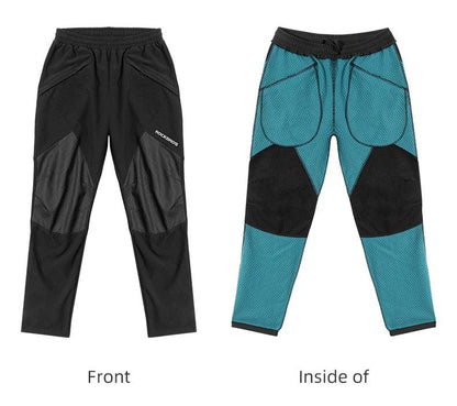 ROCKBROS Bike Pants Winter Bicycle Long Pants Thermal Fleece Reflective Cycling Pants Warm Windproof Men Sport Trousers EUR Size