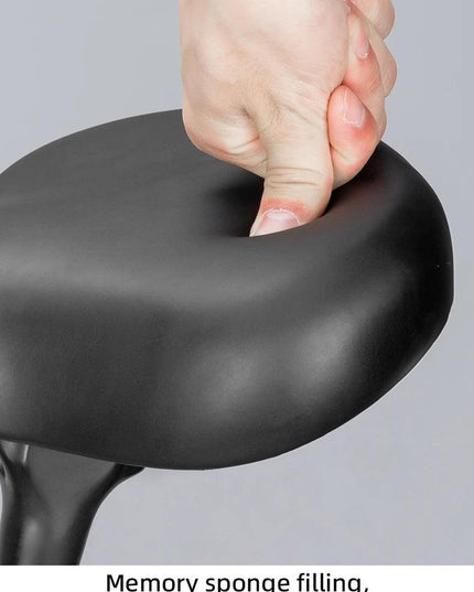 ROCKBROS Bicycle Saddle PVC Leather Comfortable Bike Seat Soft Shock Absorption Oversize Water-Resistant Cycling Cushion
