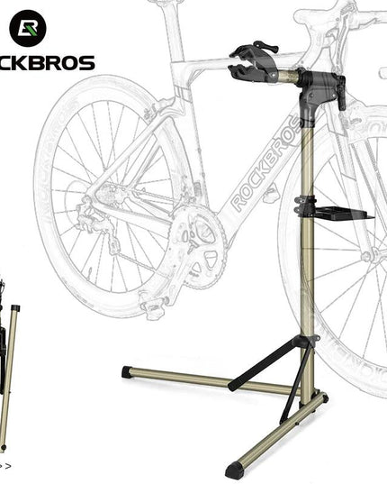 ROCKBROS Bike Repair Stand MTB Road Bicycle Maintenance Rack With Tool Tray Adjustable Foldable Storage Display Bike Work Stand
