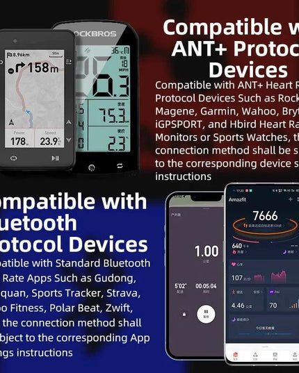 ROCKBROS Heart Rate Strap AND Bluetooth Chest Strap Arm Wrist Strap Training Heart Rate Monitor Magnetic Charging Technology