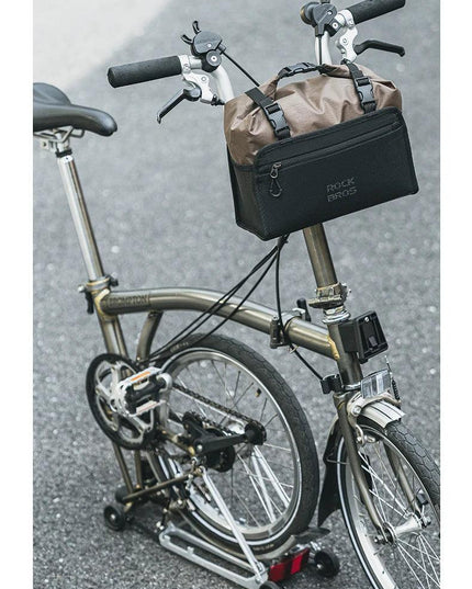 ROCKBROS Bike Front Frame Bag 5.5L Large Capacity Adjustable Handlebar Bag Portable Shoulder Bag Reflective Cycling Packing