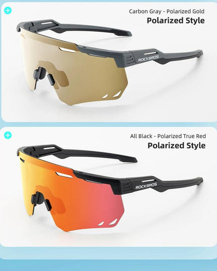 ROCKBROS Cycling Glasses MTB Road Bike Eyewear Driving Golf Goggles Protection Sports UV400 Sunglasses Polarized/Photochromic