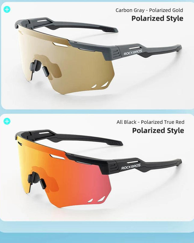 ROCKBROS Cycling Glasses MTB Road Bike Eyewear Driving Golf Goggles Protection Sports UV400 Sunglasses Polarized/Photochromic