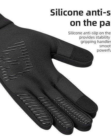 ROCKBROS Heated Gloves USB Rechargeable Touch screen Fingertips Large Heating Area Skiing Gloves Winter Warm Windproof Gloves