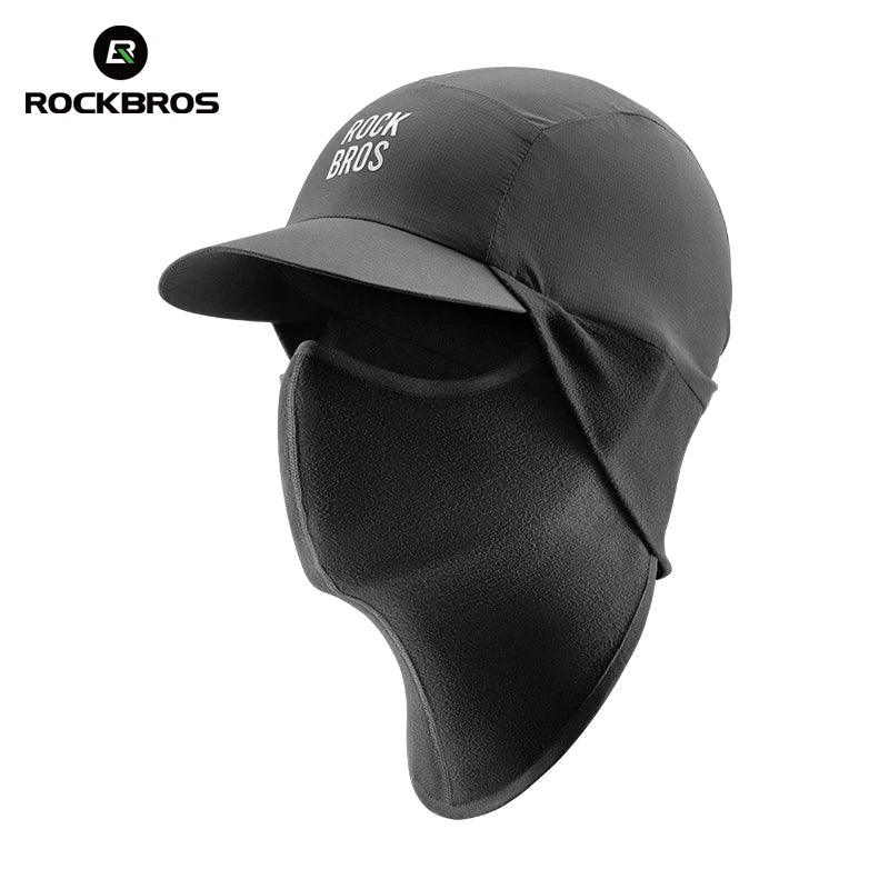 ROCKBROS Winter Cycling Mask and Hat 2 In 1 Fleece Thermal Keep Warm Ear Protection Outdoor Balaclava All Face Mask Men Women