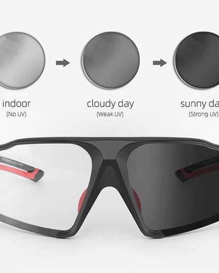 ROCKBROS Photochromic Cycling Glasses Bike Bicycle Glasses Sports Men's Sunglasses MTB Road Cycling Eyewear Protection Goggles