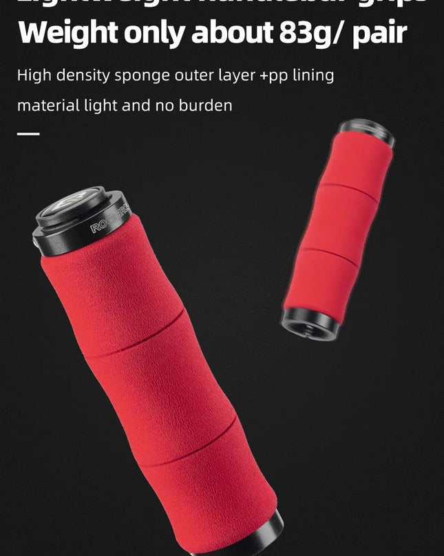 ROCKBROS Bamboo Joint Handlebar Grips EVA MTB Bike With Dust Plug Soft Ultralight Bicycle Handle Alloy Cycling Accessories