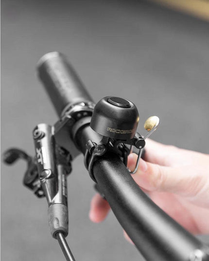 ROCKBROS Bicycle Bell Safety Warning Bike Bell Horn Handlebar Copper Alloy Non-slip Bicycle Alloy Ring Crisp Sound Cycling Alarm