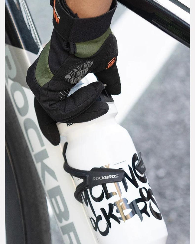 ROCKBROS Long Finger Cycling Gloves Spring Autumn Gloves Non-slip Shock-absorbing Touch Screen Reflective MTB Road Bike Glove