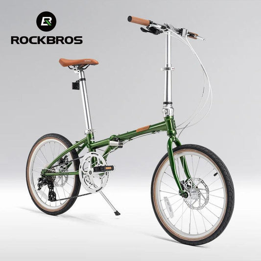 ROCKBROS Lightweight Bike Folding Design 20 inch Bike With Shimano 8-speed Wire-drawn Disc Brake System Adult Folding Bike