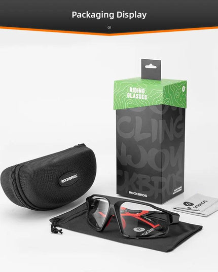 ROCKBROS Photochromic Cycling Glasses Bike Bicycle Glasses Sports Men's Sunglasses MTB Road Cycling Eyewear Protection Goggles