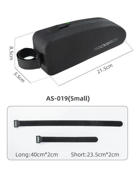 ROCKBROS Bicycle Bag Waterproof Cycling Top Front Tube Frame Bag Large Capacity MTB Road Bicycle Pannier Black Bike Accessories