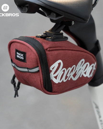 ROCKBROS Bicycle Seat Bag Lightweight Bike Saddle Bag for Cycling Essentials Reflective Rear Pack Wear-Resistant Bag