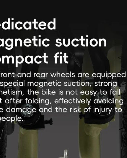 ROCKBROS Portable Folding Bike 14 inch Aluminium Alloy Bike Frame V Brake Lightweight Adult Folding Bicycle