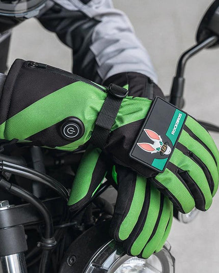 ROCKBROS Heat Skiing Gloves Electric Heated Gloves Winter Thermal Gloves Snowboard Cycling Motorcycle Bicycle Ski Outdoor Glove
