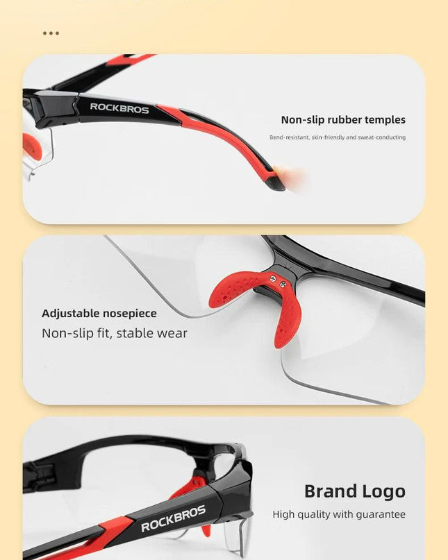 ROCKBROS Polarized Cycling Glasses Men Sports Sunglasses Road MTB Mountain Bike Bicycle Riding Protection Goggles Eyewear 5 Lens