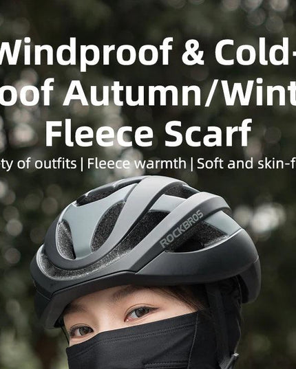 ROCKBROS Windproof Warm Winter Cycling Mask Nose Breathable Men's Black Neck Sport Scarves Sports Equipment for Running Cycling