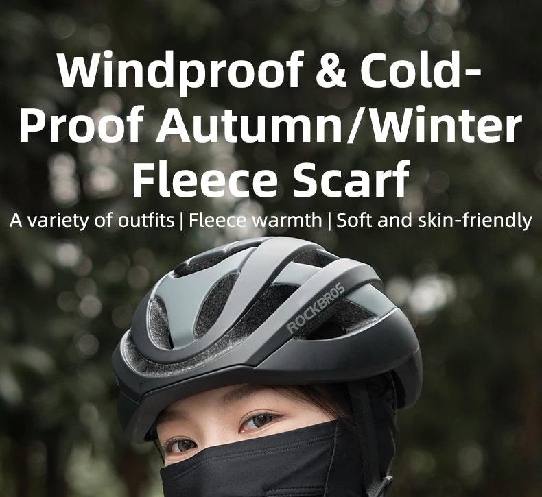 ROCKBROS Windproof Warm Winter Cycling Mask Nose Breathable Men's Black Neck Sport Scarves Sports Equipment for Running Cycling