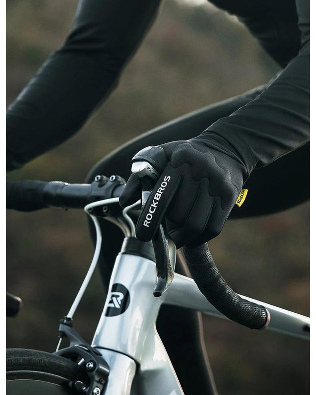 ROCKBROS Winter Gloves Touch screen Windproof Bike Cycling Gloves Full Finger Ski Non-Slip Warm Sports Motorcycle Hiking Gloves