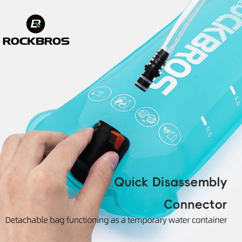 ROCKBROS 2L Water Bag Sports Portable Bicycle Water Bag Running Hydration Vest Backpack Outdoor Folding Water Bucket for Camping