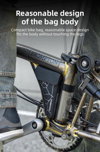 ROCKBROS Folding Bicycle Waterproof Triangle Bags for Brompton Bike 0.32L Portable Mini Brompton Bag Outdoor Bike Accessories