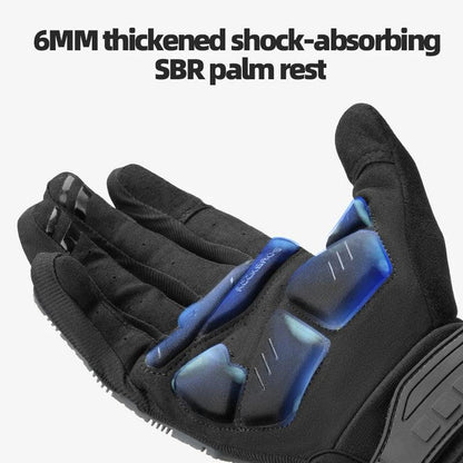 ROCKBROS Tactical Gloves SBR Thickened Pad Cycling Gloves Shockproof Breathable GEL Bike Gloves Winter Warmer Full Finger Sport