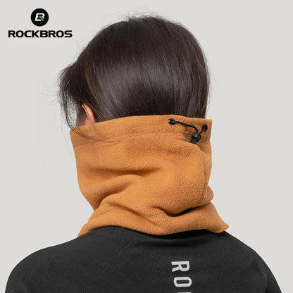 ROCKBROS Winter Scarf Hats Fleece Windproof Balaclava Hiking Warm Mask Bandana Ear Neck Cover Thermal Camping Sport Gear