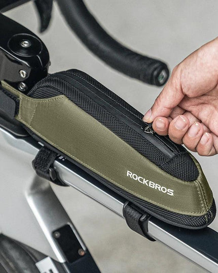 ROCKBROS Bicycle Bag Portable Cycling Top Tube Bag Nylon MTB Road Phone Tool Bag Reflective Ultralight Bicycle Pannier Pocket