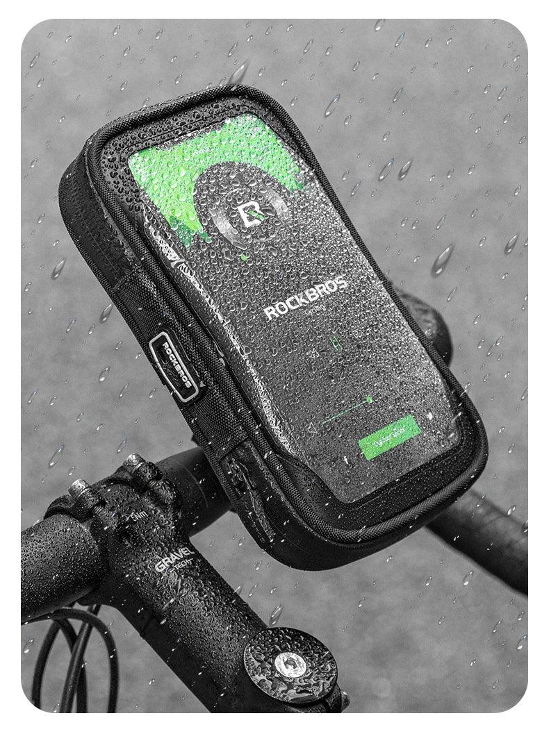 ROCKBROS Phone Bag Stand 270° Rotatable Waterproof Case Handlebar Stand Case Mount Scooter Bicycle Phone Bag Cycling Accessory