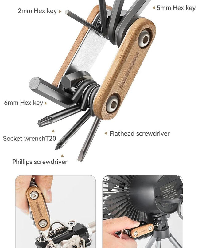 ROCKBROS 8 in 1 Bicycle Repair Tool Portable Bike Bicycle Screwdriver Repair Cycling Tool Mountain Bike Wrench Multi Tools