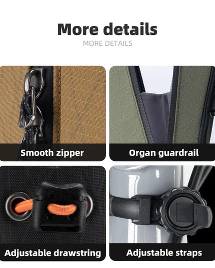 ROCKBROS Folding Bicycle Water Bottle Bags Fashion Front Frame Kettle Bags for Brompton Bike Electric Scooter Tools Package