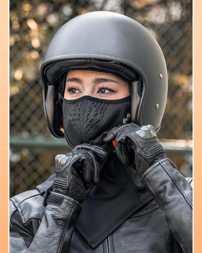 ROCKBROS Scarf Warm Fleece Neck Mask Outdoor Windproof Neck Warmer For Bike Motorcycle Ear Cover Breathable Scarf Men Women