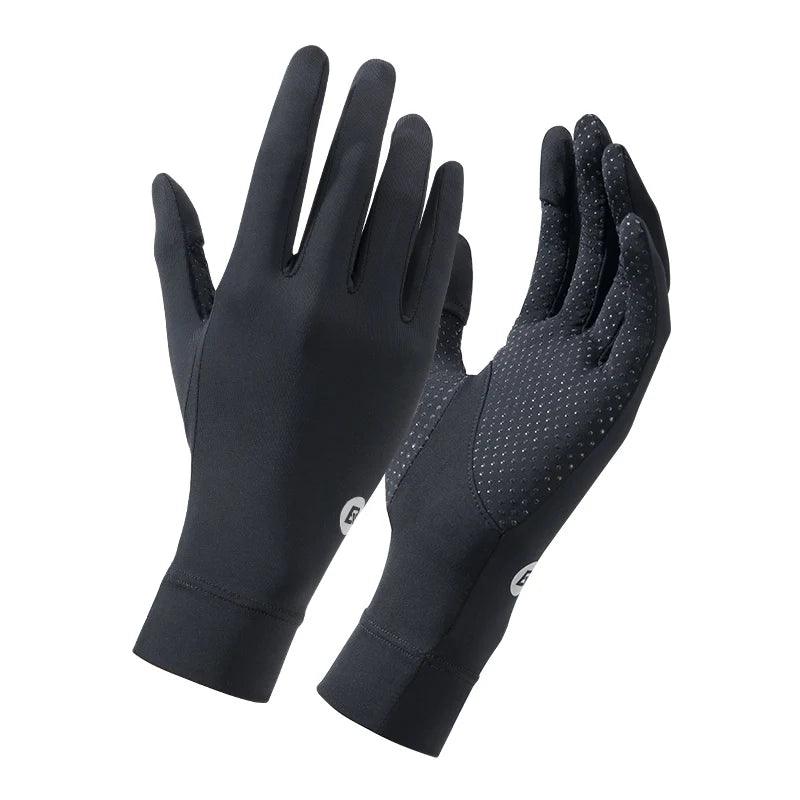 ROCKBROS Fishing Gloves Sunscreen Anti UV Gloves Outdoor Breathable Driving Gloves Non-Slip Summer UPF50+ Cycling Gloves Thin