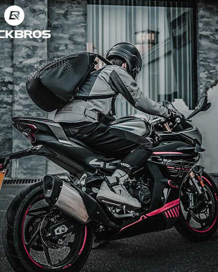 ROCKBROS Backpack High-Capacity Full Helmet Bag  Travel Luggage Bag 14.5L Breathable Reflective Motorcycle Rider Bags Accessory