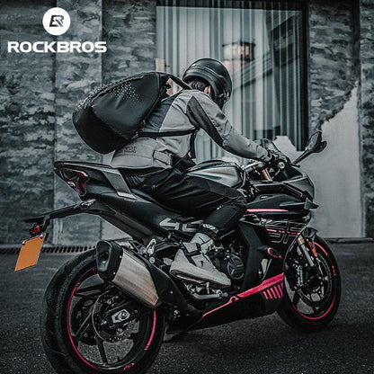 ROCKBROS Backpack High-Capacity Full Helmet Bag  Travel Luggage Bag 14.5L Breathable Reflective Motorcycle Rider Bags Accessory